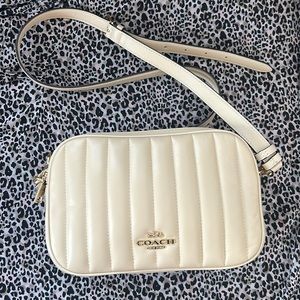 Coach Jes Quilted Leather Crossbody With Gold Hardware *Ivory* MSRP $428